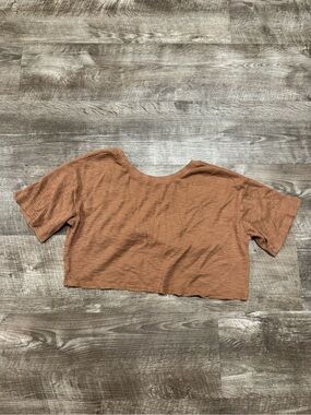 Aerie Twist Back Short Sleeve Crop Top Size Small